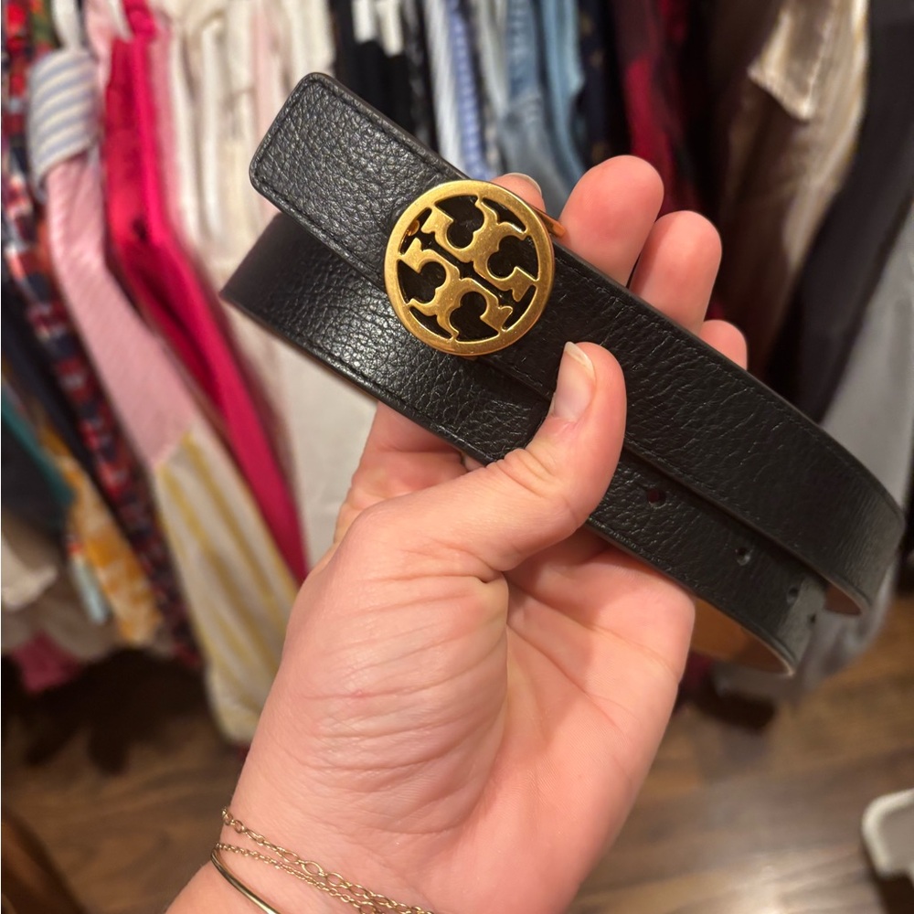 Black and brown Leather Belt